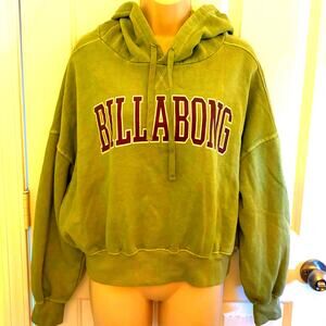 Billabong Large Cropped Hoodie Sage Green